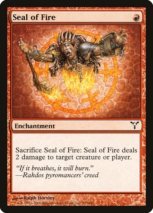 【Foil】【EN】炎の印章/Seal of Fire [DIS] 赤C No.71