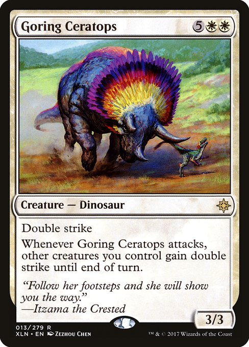 【Foil】【EN】突き刺すケラトプス/Goring Ceratops [XLN] 白R No.13
