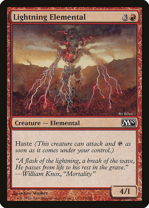 【Foil】【EN】稲妻の精霊/Lightning Elemental [M10] 赤C No.147