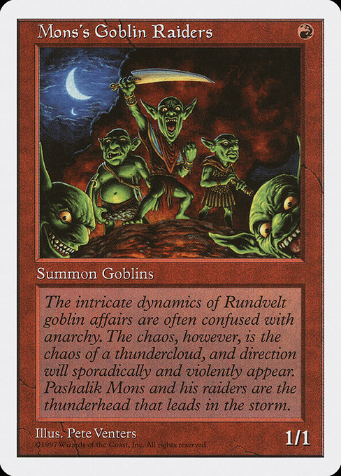 【EN】モンスのゴブリン略奪隊/Mons's Goblin Raiders [5ED] 赤C No.251