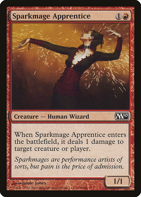 【Foil】【EN】火花魔道士の弟子/Sparkmage Apprentice [M10] 赤C No.158