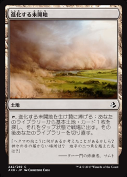 【JP】進化する未開地/Evolving Wilds [AKH] 無C No.242