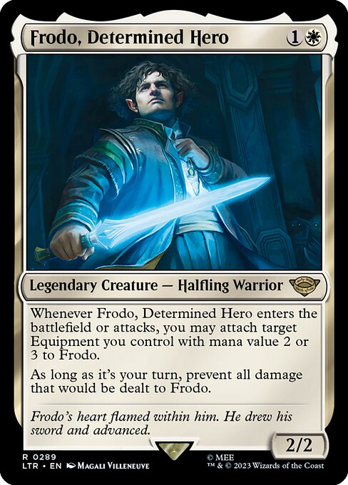 【Foil】【EN】固き決意の英雄、フロド/Frodo, Determined Hero [LTR] 白R No.289