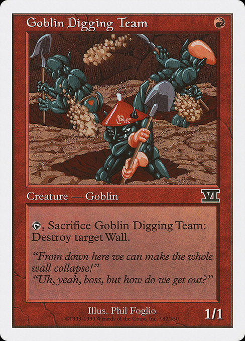 【EN】ゴブリン穴掘り部隊/Goblin Digging Team [6ED] 赤C No.182