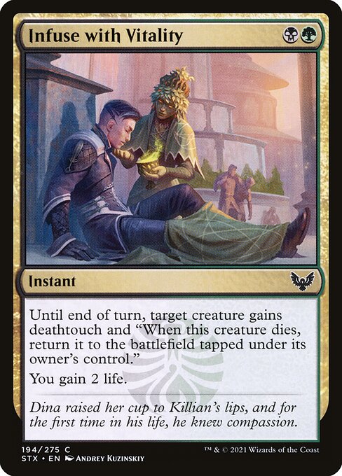 【Foil】【EN】活力の注入/Infuse with Vitality [STX] 金C No.194
