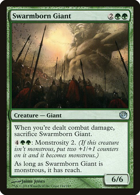 【Foil】【EN】群れ生まれの巨人/Swarmborn Giant [JOU] 緑U No.144
