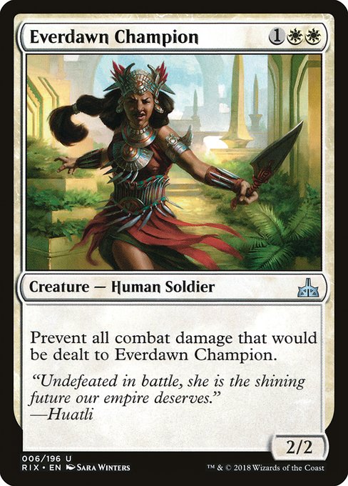 【Foil】【EN】永暁の勇者/Everdawn Champion [RIX] 白U No.6