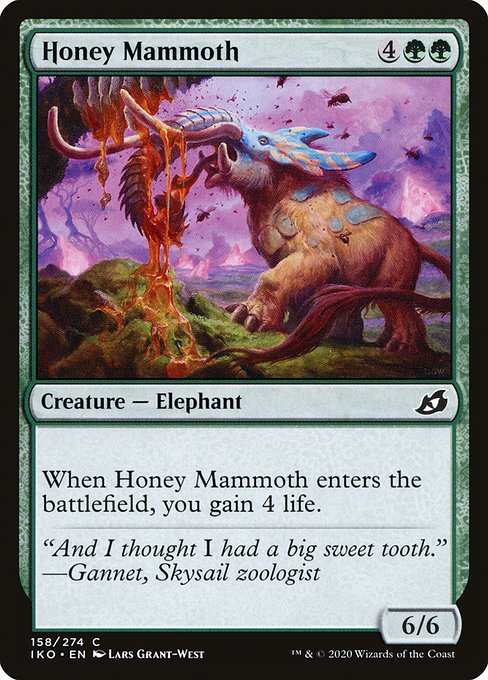 【Foil】【EN】蜂蜜マンモス/Honey Mammoth [IKO] 緑C No.158