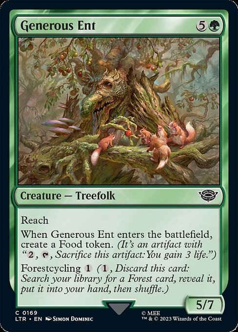 【Foil】【EN】気前のよいエント/Generous Ent [LTR] 緑C No.169