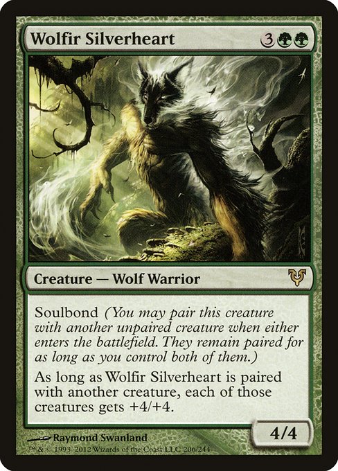 【EN】ウルフィーの銀心/Wolfir Silverheart [AVR] 緑R No.206