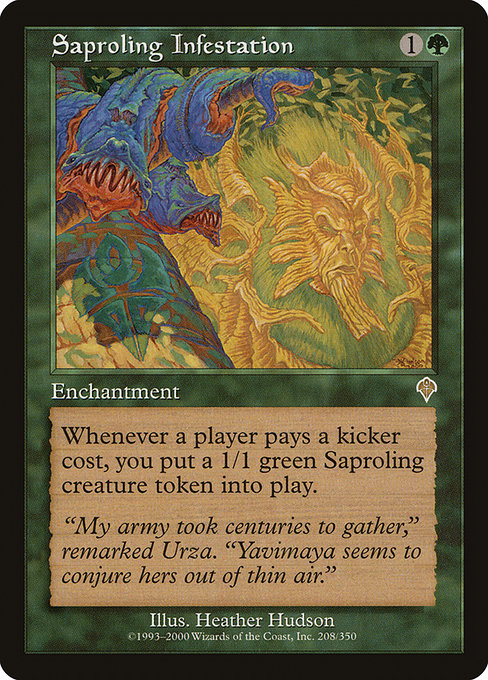【Foil】【EN】菌獣の横行/Saproling Infestation [INV] 緑R No.208