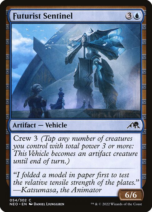 【Foil】【EN】未来派の歩哨/Futurist Sentinel [NEO] 茶C No.54