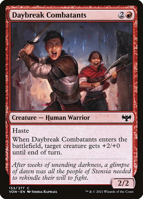 【Foil】【EN】夜明けの戦闘員/Daybreak Combatants [VOW] 赤C No.153