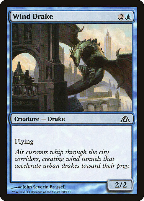 【Foil】【EN】風のドレイク/Wind Drake [DGM] 青C No.20
