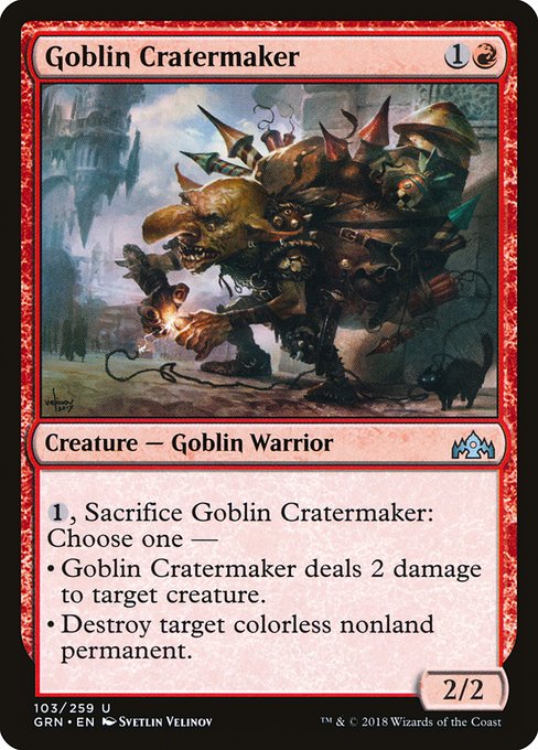 【Foil】【EN】ゴブリンのクレーター掘り/Goblin Cratermaker [GRN] 赤U No.103