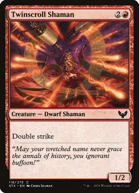 【Foil】【EN】双巻物のシャーマン/Twinscroll Shaman [STX] 赤C No.118