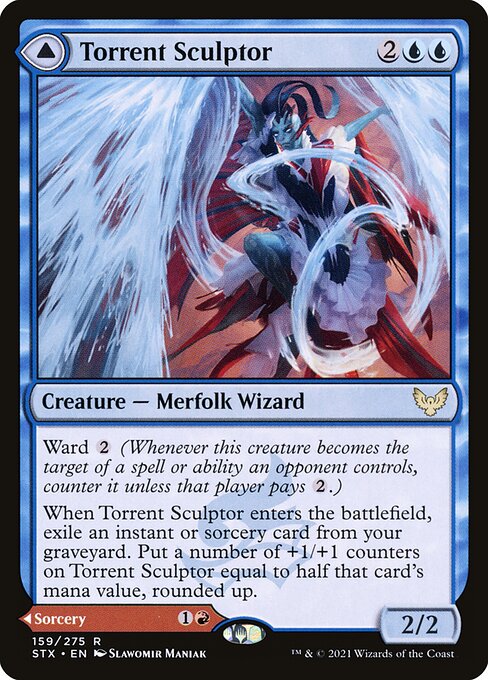 【Foil】【EN】Torrent Sculptor // Flamethrower Sonata [STX] 混R No.159