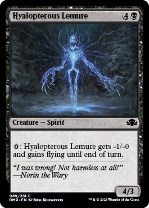 【Foil】【EN】Hyalopterous Lemure [DMR] 黒C No.89