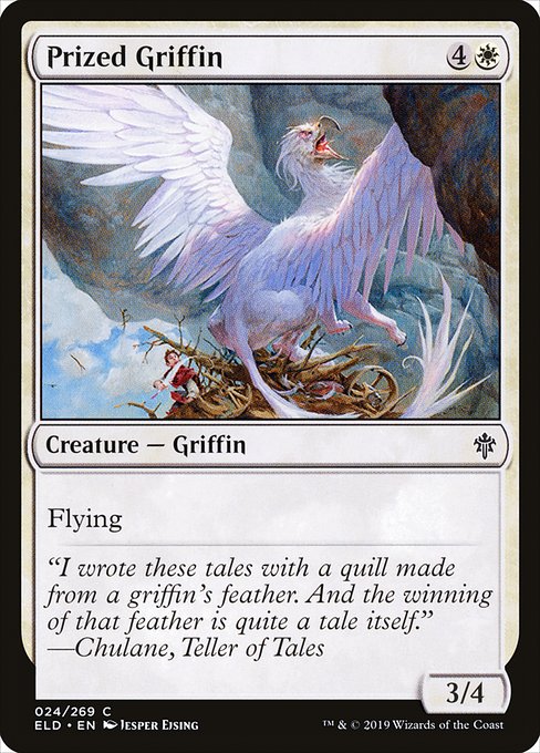 【Foil】【EN】尊きグリフィン/Prized Griffin [ELD] 白C No.24