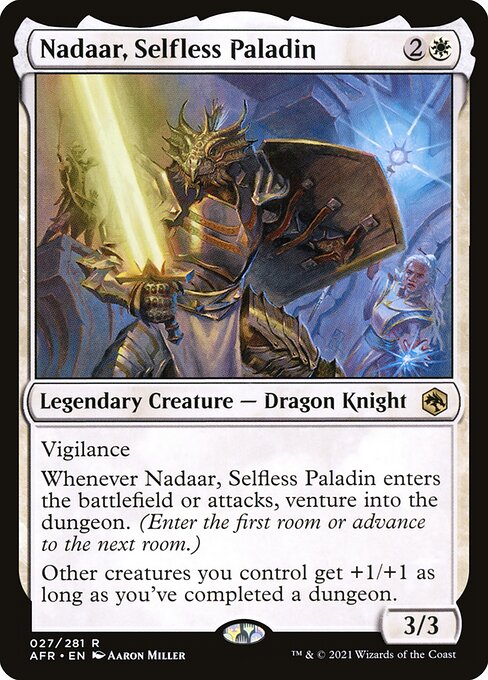 【Foil】【EN】無私のパラディン、ナダール/Nadaar, Selfless Paladin [AFR] 白R No.27