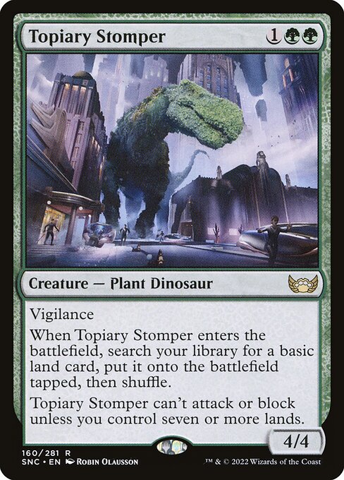 【Foil】【EN】装飾庭園を踏み歩くもの/Topiary Stomper [SNC] 緑R No.160