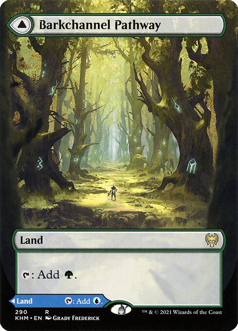 【Foil】【EN】Barkchannel Pathway // Tidechannel Pathway [KHM] 混R No.290