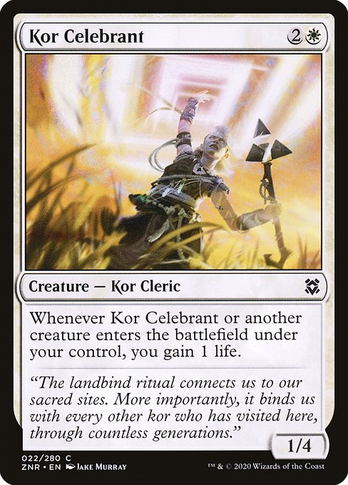 【Foil】【EN】コーの祝賀者/Kor Celebrant [ZNR] 白C No.22