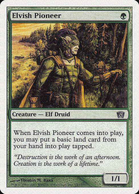 【Foil】【EN】エルフの開拓者/Elvish Pioneer [8ED] 緑C No.243