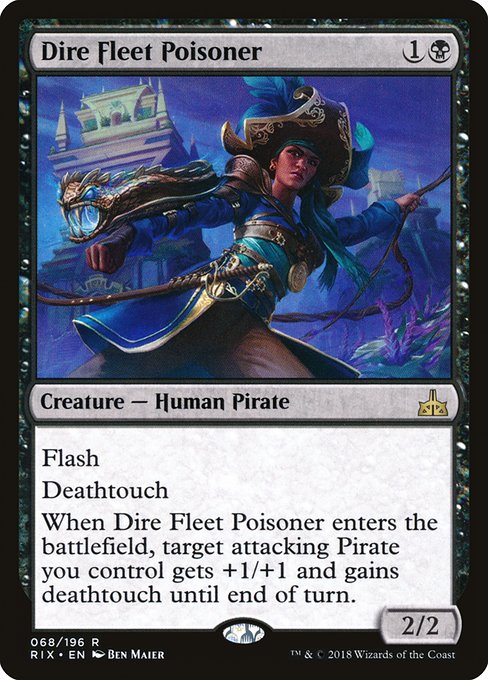 【Foil】【EN】凶兆艦隊の毒殺者/Dire Fleet Poisoner [RIX] 黒R No.68