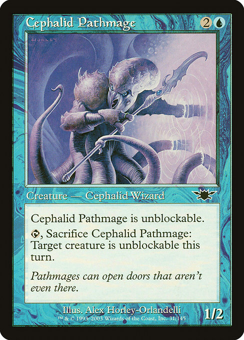 【Foil】【EN】セファリッドの抜け道魔道士/Cephalid Pathmage [LGN] 青C No.31