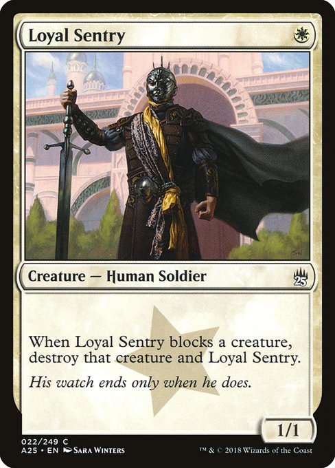 【Foil】【EN】忠誠な歩哨/Loyal Sentry [A25] 白C No.22