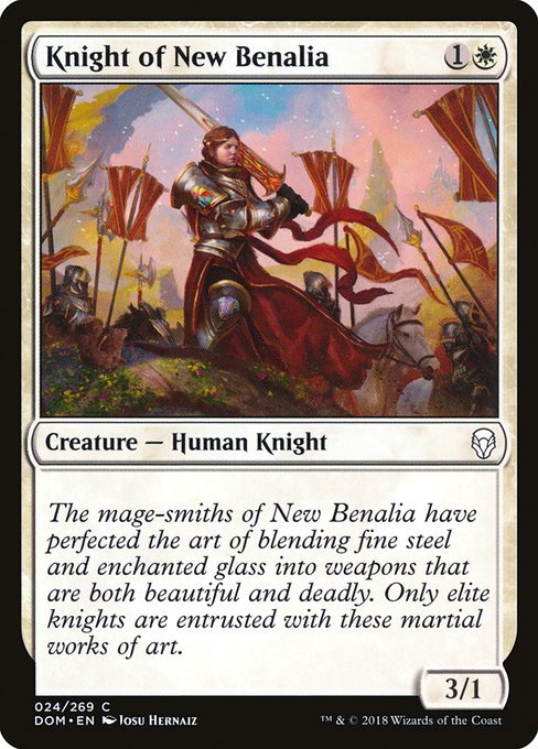 【Foil】【EN】新ベナリアの騎士/Knight of New Benalia [DOM] 白C No.24