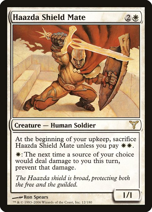 【Foil】【EN】ハズダーの盾兵/Haazda Shield Mate [DIS] 白R No.12