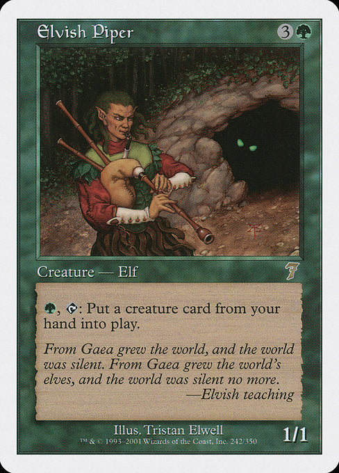 【EN】エルフの笛吹き/Elvish Piper [7ED] 緑R No.242