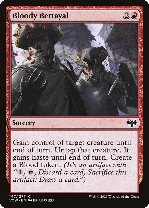 【Foil】【EN】血の裏切り/Bloody Betrayal [VOW] 赤C No.147