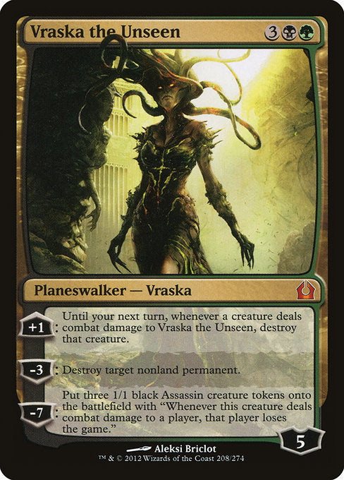 【Foil】【EN】見えざる者、ヴラスカ/Vraska the Unseen [RTR] 金M No.208