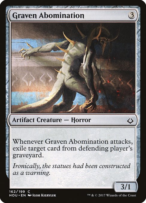 【Foil】【EN】彫像の忌まわしき者/Graven Abomination [HOU] 茶C No.162