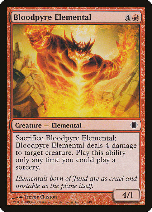 【Foil】【EN】血焚きの精霊/Bloodpyre Elemental [ALA] 赤C No.93