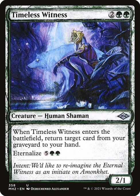 【ショーケース】【Foil】【EN】永久の証人/Timeless Witness [MH2] 緑U No.358