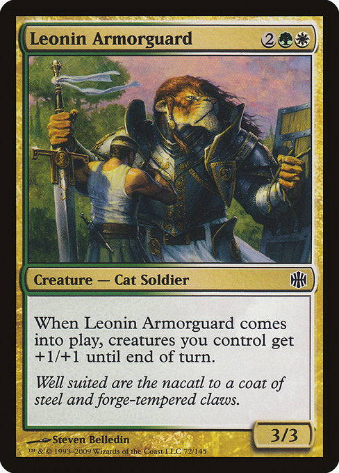 【EN】レオニンの鎧守護兵/Leonin Armorguard [ARB] 金C No.72