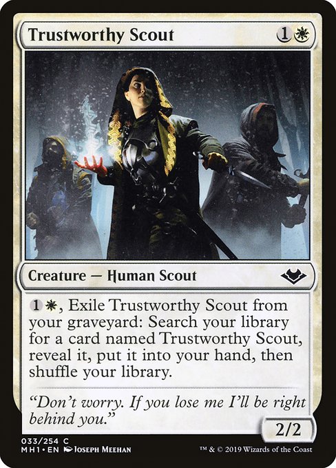 【Foil】【EN】信頼できる斥候/Trustworthy Scout [MH1] 白C No.33