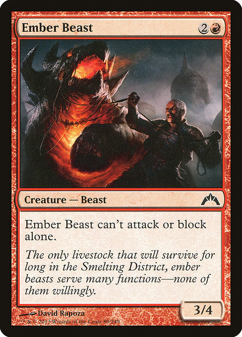 【Foil】【EN】くすぶり獣/Ember Beast [GTC] 赤C No.89