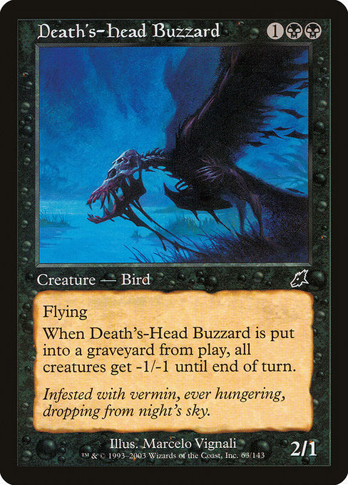 【Foil】【EN】死神頭のノスリ/Death's-Head Buzzard [SCG] 黒C No.63