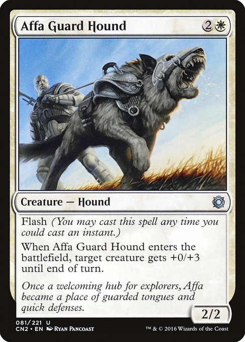 【Foil】【EN】アーファの番犬/Affa Guard Hound [CN2] 白U No.81