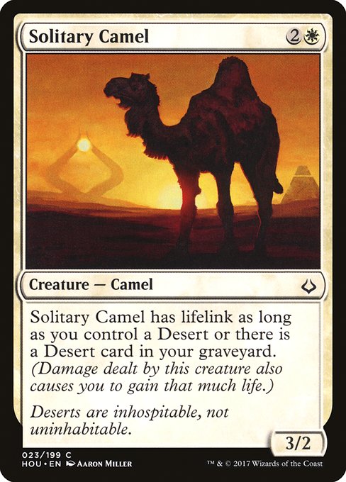 【Foil】【EN】孤高のラクダ/Solitary Camel [HOU] 白C No.23