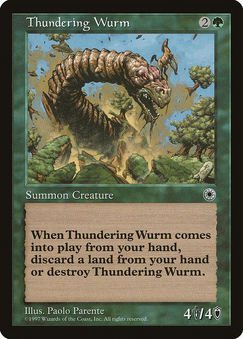 【EN】轟きのワーム/Thundering Wurm [POR] 緑R No.189