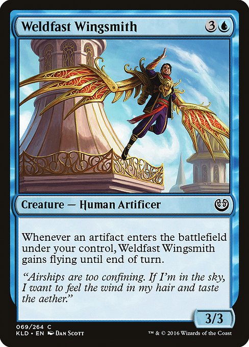 【Foil】【EN】速接会の翼鍛冶/Weldfast Wingsmith [KLD] 青C No.69