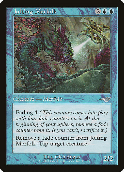 【Foil】【EN】衝撃のマーフォーク/Jolting Merfolk [NEM] 青U No.34