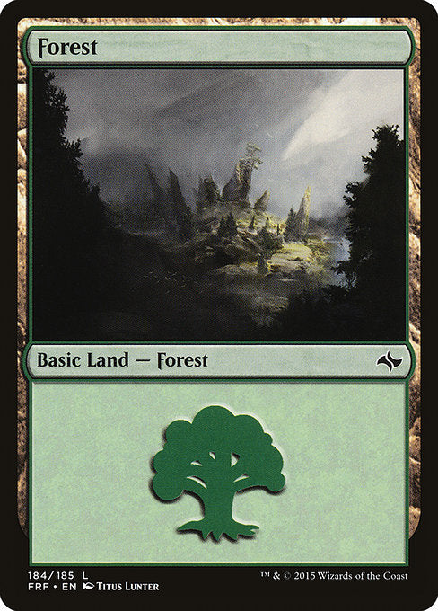 【Foil】【EN】森/Forest [FRF] 無C No.184