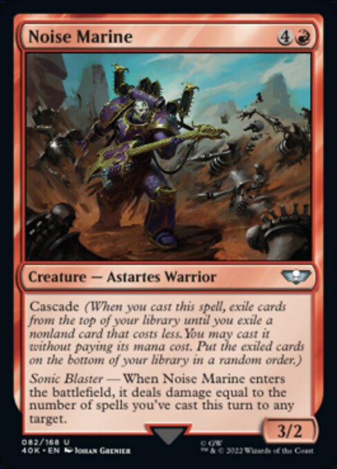 【Foil】【EN】Noise Marine [40K] 赤U No.82★